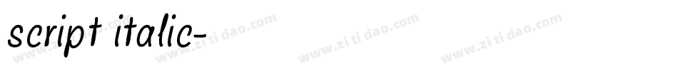 script italic字体转换